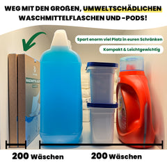 Waschmittelblätter + 35 Extra GRATIS Wäschen
