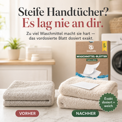Vordosierte Waschblätter + 70 Extra GRATIS Wäschen!!