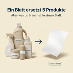 Waschmittelblätter + 70 Extra GRATIS Wäschen