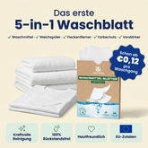 Waschmittelblätter + 70 Extra GRATIS Wäschen