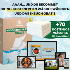 Waschmittelblätter + 35 Extra GRATIS Wäschen