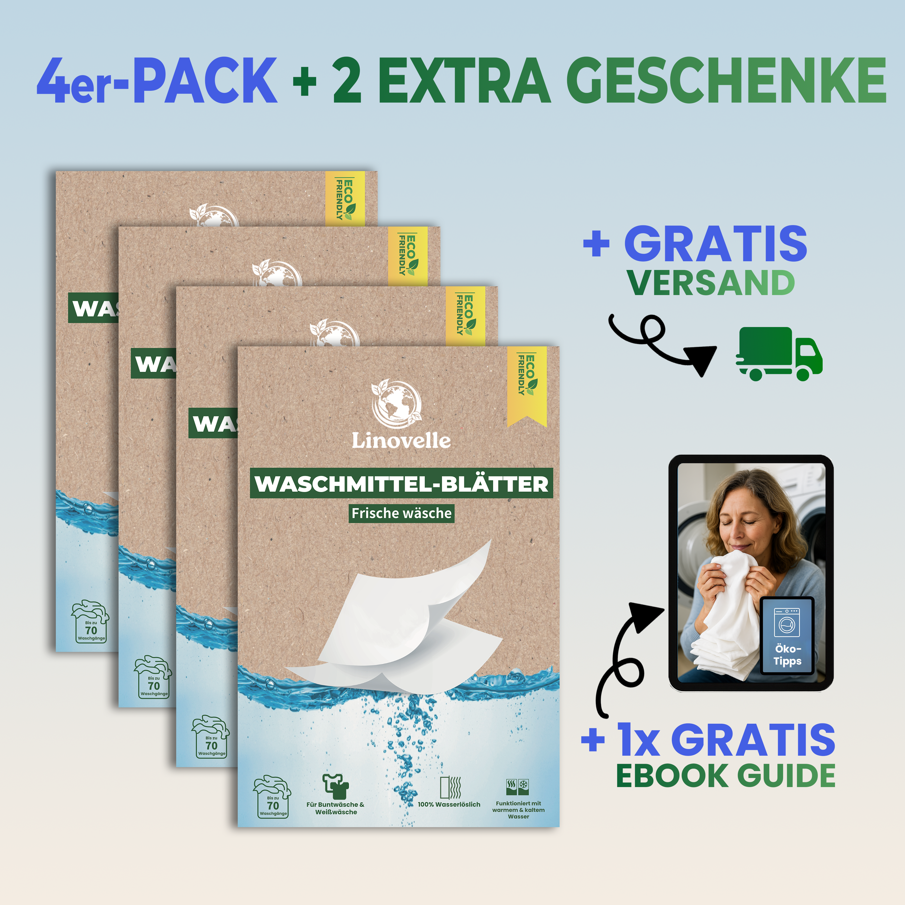 Gull Living Waschmittelblätter – Plastikfrei, Pflanzenbasiert, Perfekt Für Reisen & Minimalisten