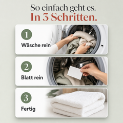 Rückstandsfreie Waschmittel-Blätter + 35 Extra GRATIS Wäschen