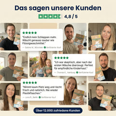 Waschmittelblätter + 70 Extra GRATIS Wäschen